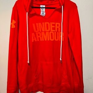 Underarmour orange hoodie sweater